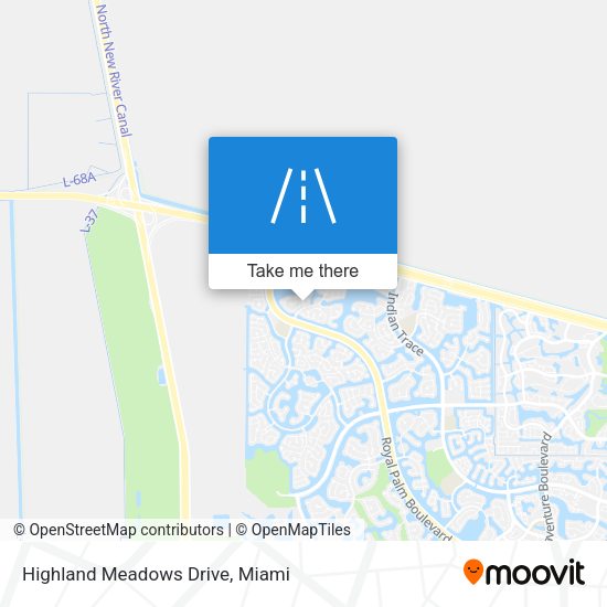 Highland Meadows Drive map