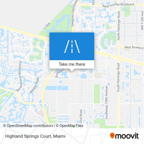 Mapa de Highland Springs Court