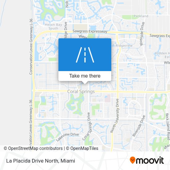 La Placida Drive North map
