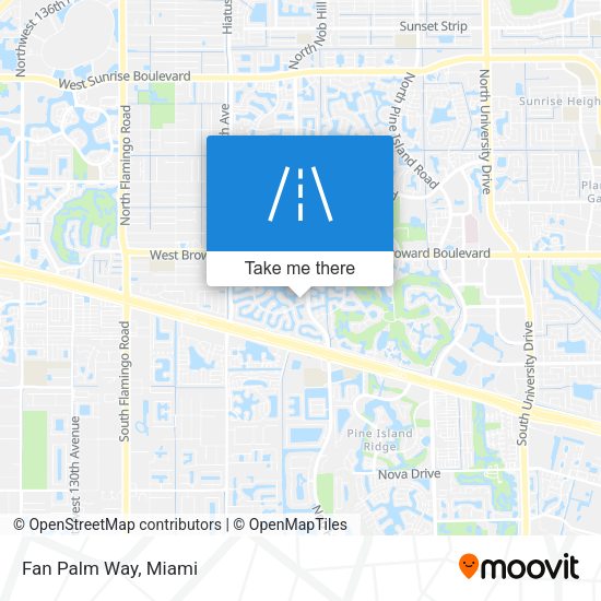 Fan Palm Way map