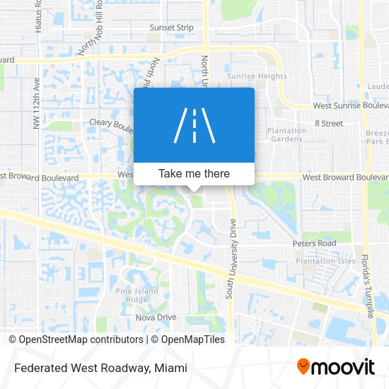 Mapa de Federated West Roadway