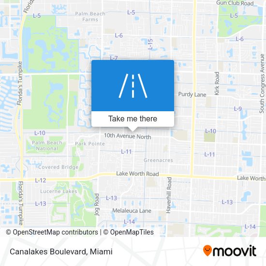 Mapa de Canalakes Boulevard