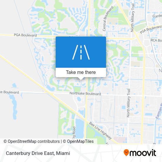 Mapa de Canterbury Drive East