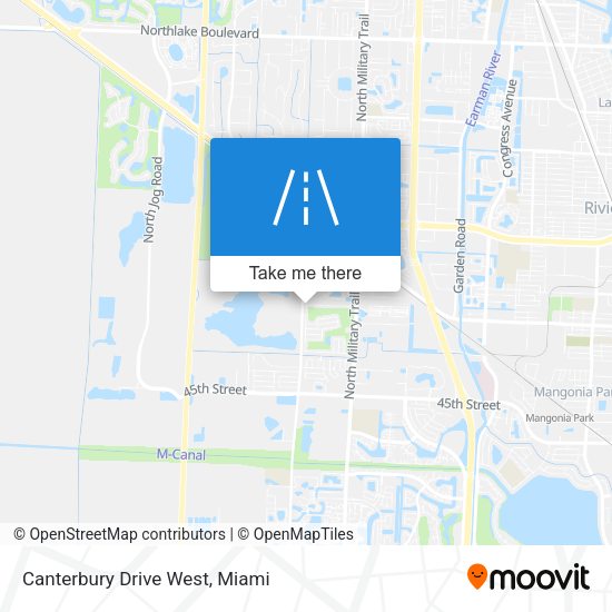 Canterbury Drive West map