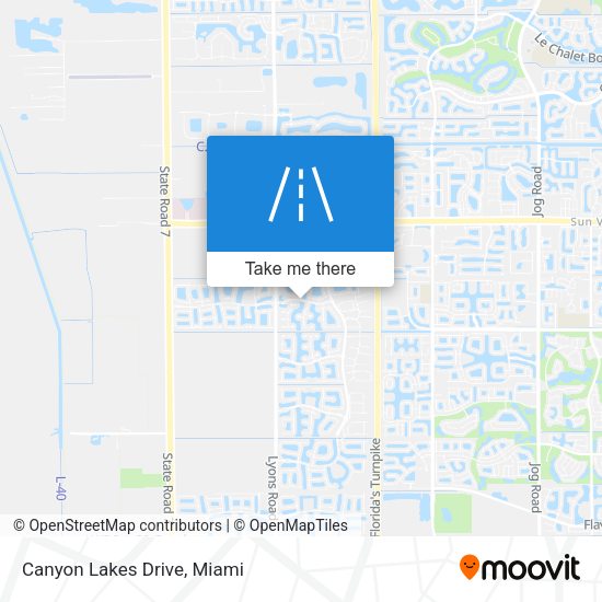 Mapa de Canyon Lakes Drive
