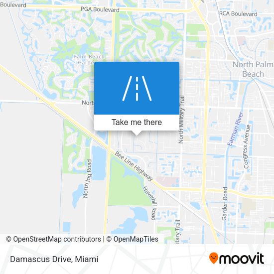 Mapa de Damascus Drive