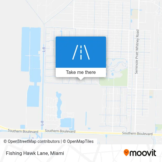 Fishing Hawk Lane map