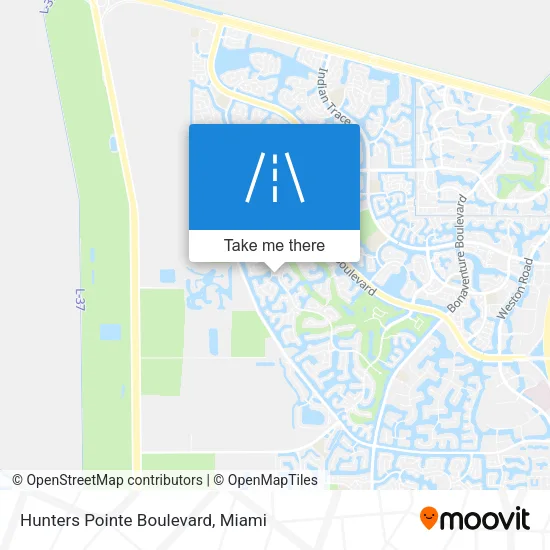 Hunters Pointe Boulevard map