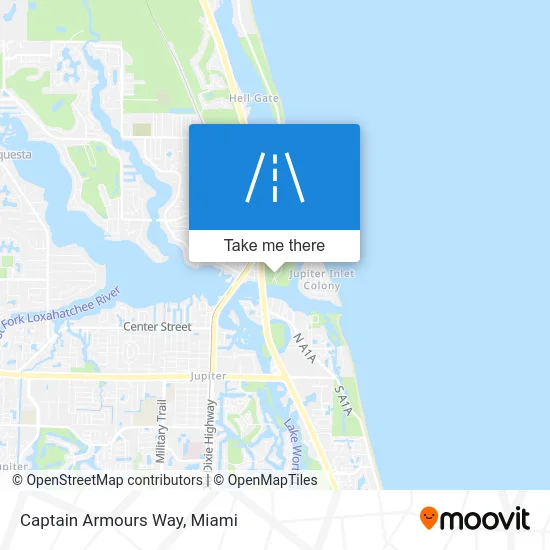 Captain Armours Way map