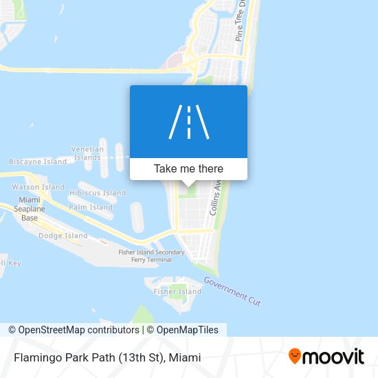 Flamingo Park Path (13th St) map