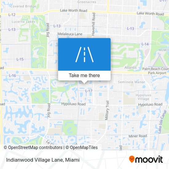 Indianwood Village Lane map