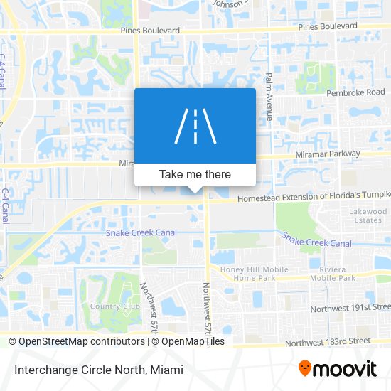 Interchange Circle North map