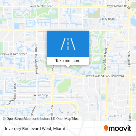 Inverrary Boulevard West map
