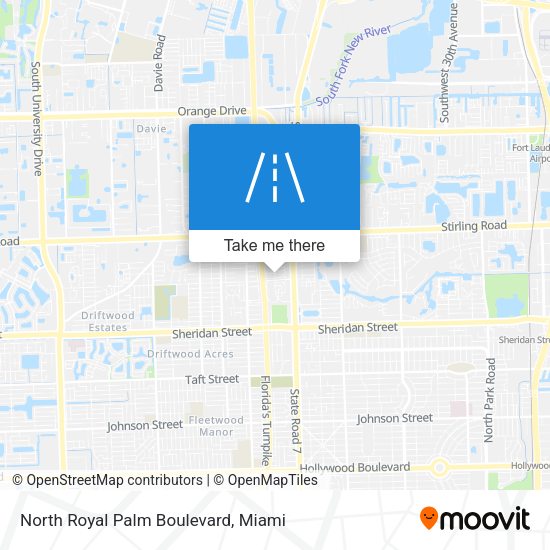North Royal Palm Boulevard map