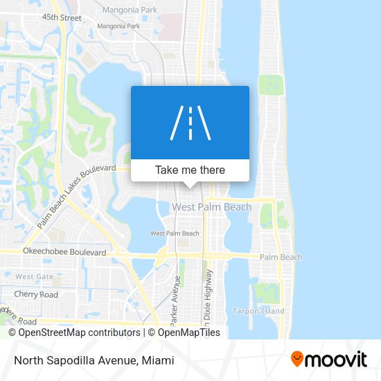 North Sapodilla Avenue map