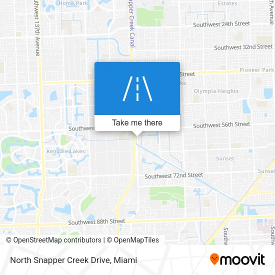 Mapa de North Snapper Creek Drive