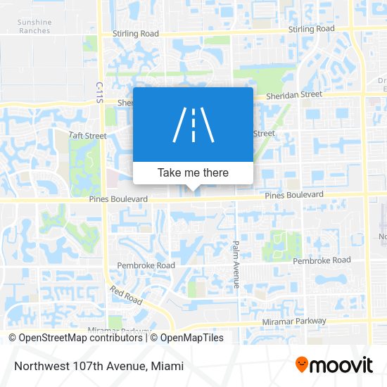 Northwest 107th Avenue map