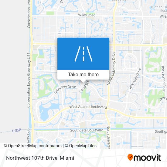 Northwest 107th Drive map