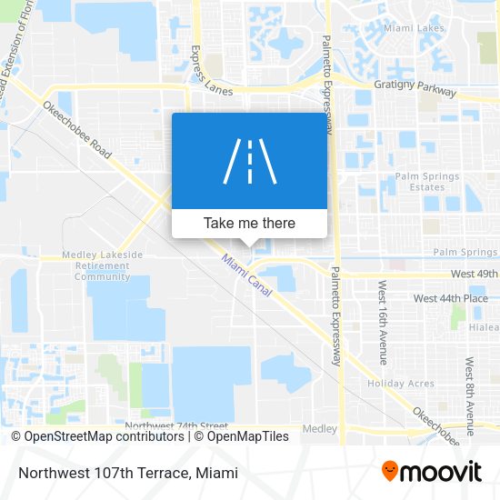 Northwest 107th Terrace map
