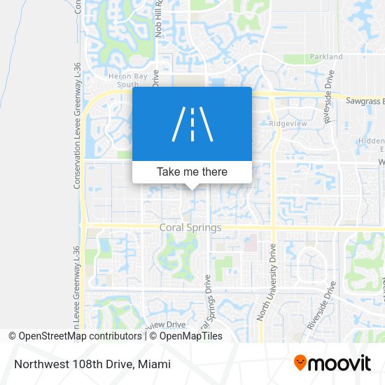 Mapa de Northwest 108th Drive