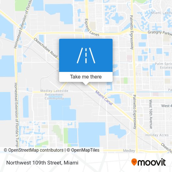 Northwest 109th Street map
