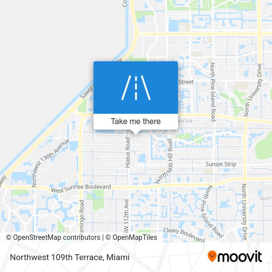 Mapa de Northwest 109th Terrace