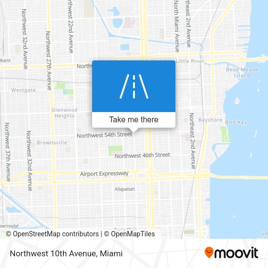 Northwest 10th Avenue map