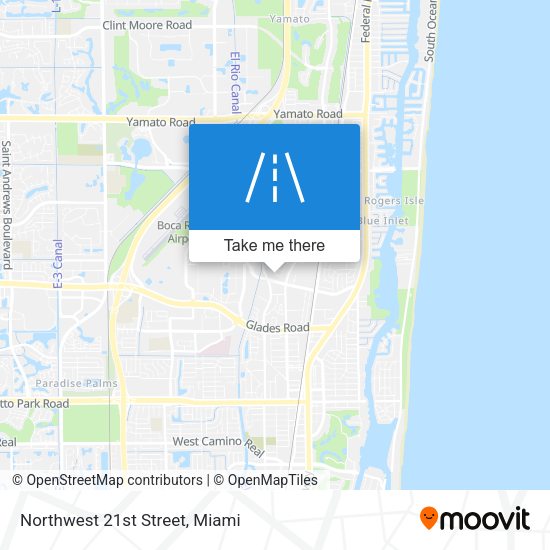 Northwest 21st Street map