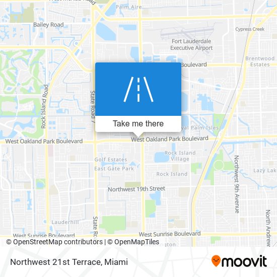 Northwest 21st Terrace map