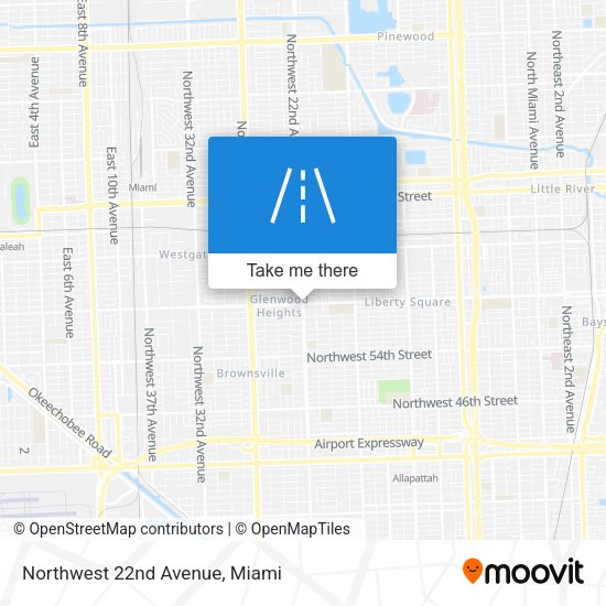 Northwest 22nd Avenue map