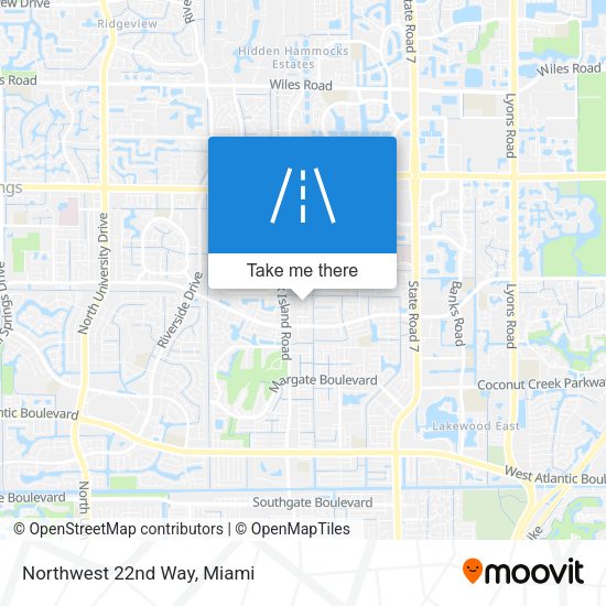 Northwest 22nd Way map