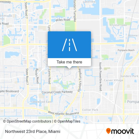Northwest 23rd Place map