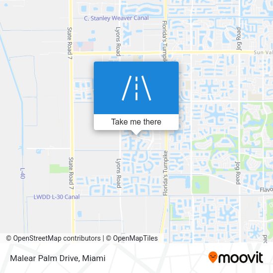 Malear Palm Drive map