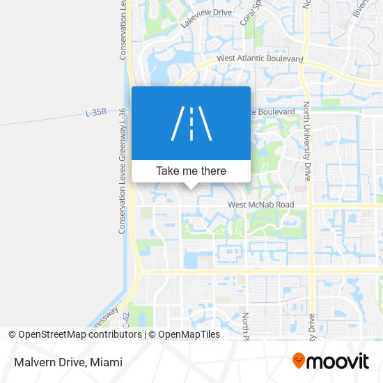 Malvern Drive map