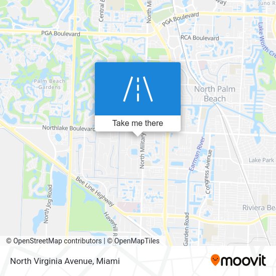 Mapa de North Virginia Avenue
