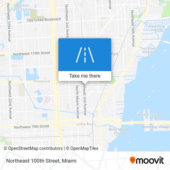 Northeast 100th Street map