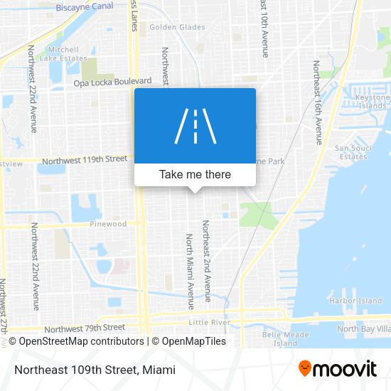 Northeast 109th Street map