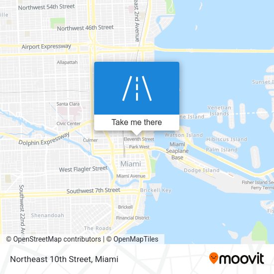 Northeast 10th Street map