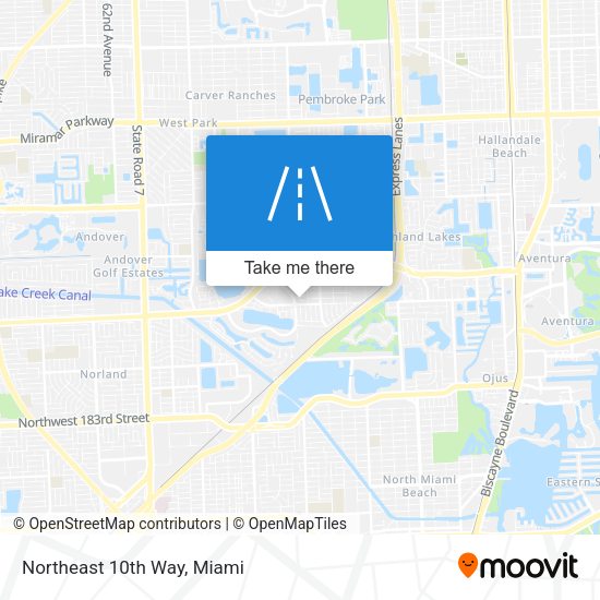 Mapa de Northeast 10th Way