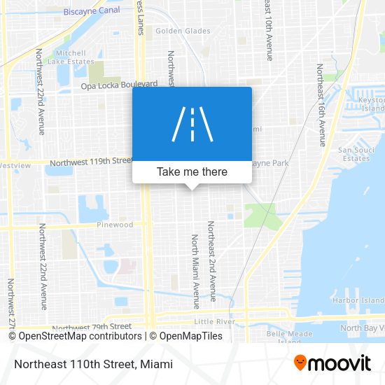 Northeast 110th Street map
