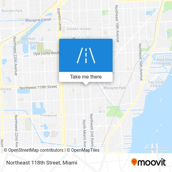 Northeast 118th Street map