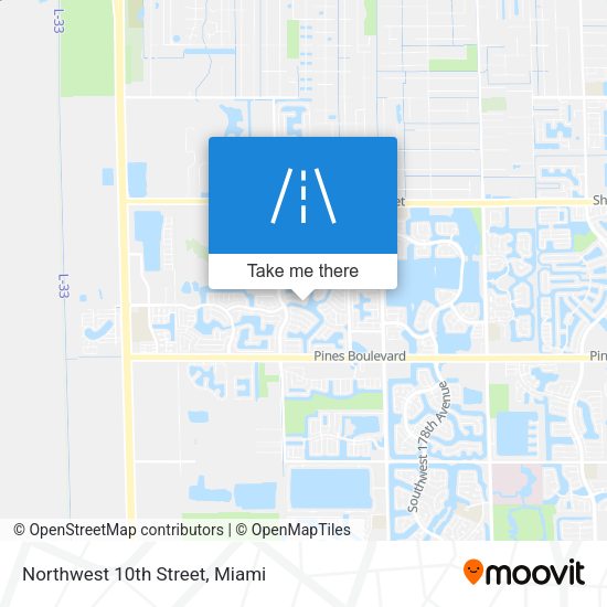 Mapa de Northwest 10th Street