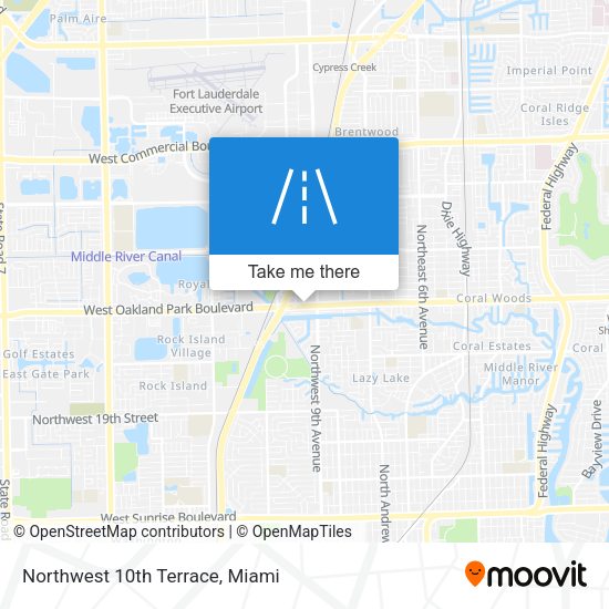 Mapa de Northwest 10th Terrace
