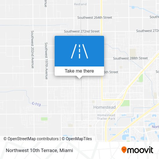 Northwest 10th Terrace map