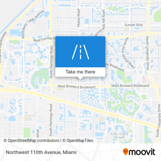 Northwest 110th Avenue map