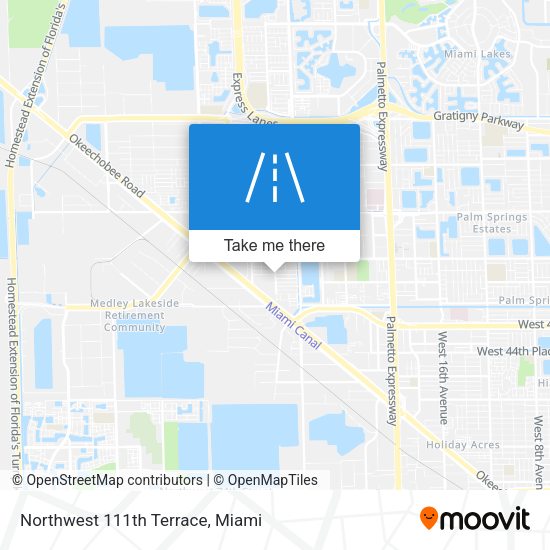 Mapa de Northwest 111th Terrace