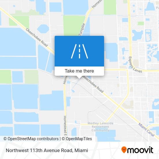 Mapa de Northwest 113th Avenue Road