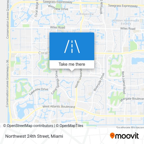 Northwest 24th Street map