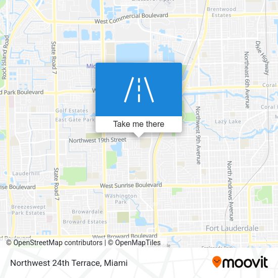 Mapa de Northwest 24th Terrace
