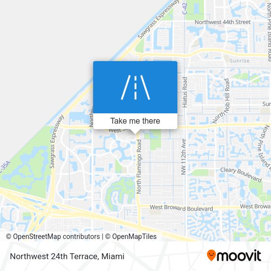 Mapa de Northwest 24th Terrace